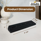 Novel Box 5-Slot Black Velvet Rings/Earrings/Cufflinks Holder Tray 8.12x1.75x1 Inches - Ring Holder Organizer for Selling or Personal Use - Jewelry Display Trays for Special Occasions