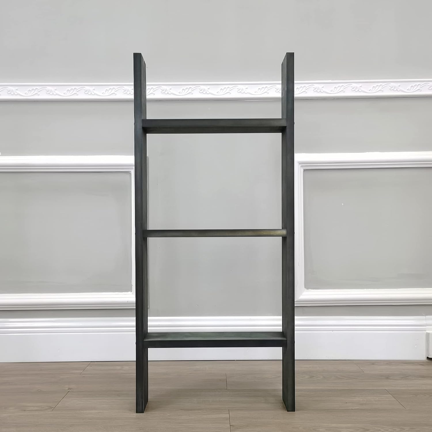 FixtureDisplays® 3-Foot Rustic Farmhouse Blanket Ladder, Wall-Leaning Decorative Wood Ladder, Ladder-Style Pine Wood Blanket Rack Easy Assembly Required 16" Wide 10102-3-NF