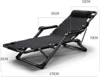 Lounge Reclining Chairs with A Detachable Head Pillow for Extra Comfort for Gardens Patios and Balconies(Black)