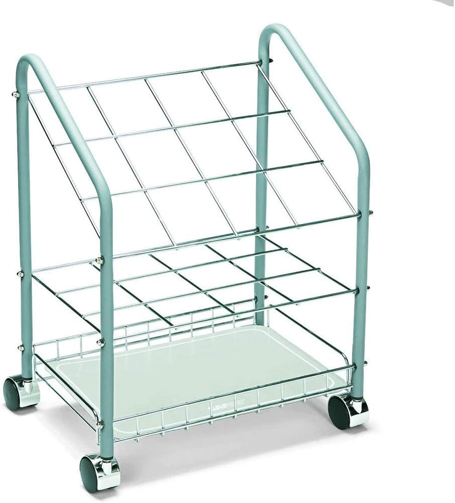 Safco 12 Compartment Tubular Steel Wire Mobile Roll File |100lbs Total Load C...