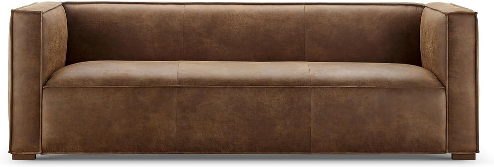 CHERS 83.3" Mid Century Modern Sofa, Luxury French Mixed Fabric Couch wi...