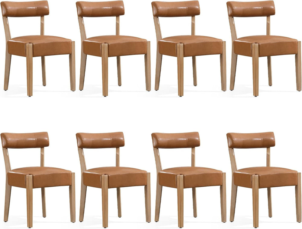 ZJhome Modern Dining Chairs Set of 8 Mid-Century Modern Faux Leather Upholste...
