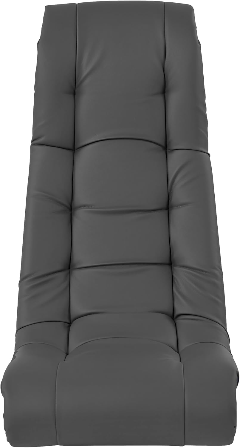 FDP Tufted Floor Rocker for Kids, Teens and Adults Comfortable, Ergonomic Chair for Reading, Playing Video Games, or Watching TV - Dark Gray, 10488-DG