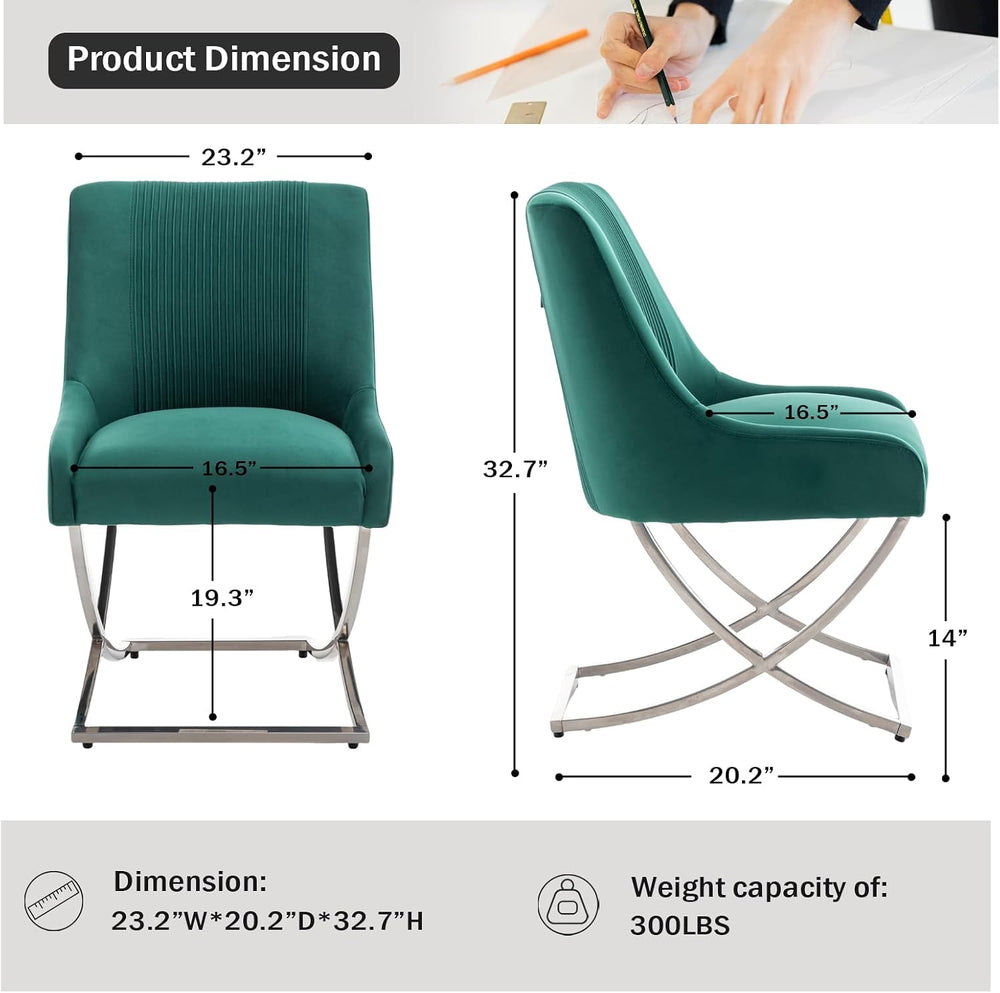 Kitchen Dining Chairs Set of 4,Accent Modern Upholstered Velevt,Contemporary ...