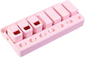 Pill Organizer Easy-Slide Lid, Removable 7 Day 1 Time a Day Pill Box, Large Travel Pill Case, Week Once Daily Medication Dispenser, Pill Container Holder for Supplement, Vitamin, Pink