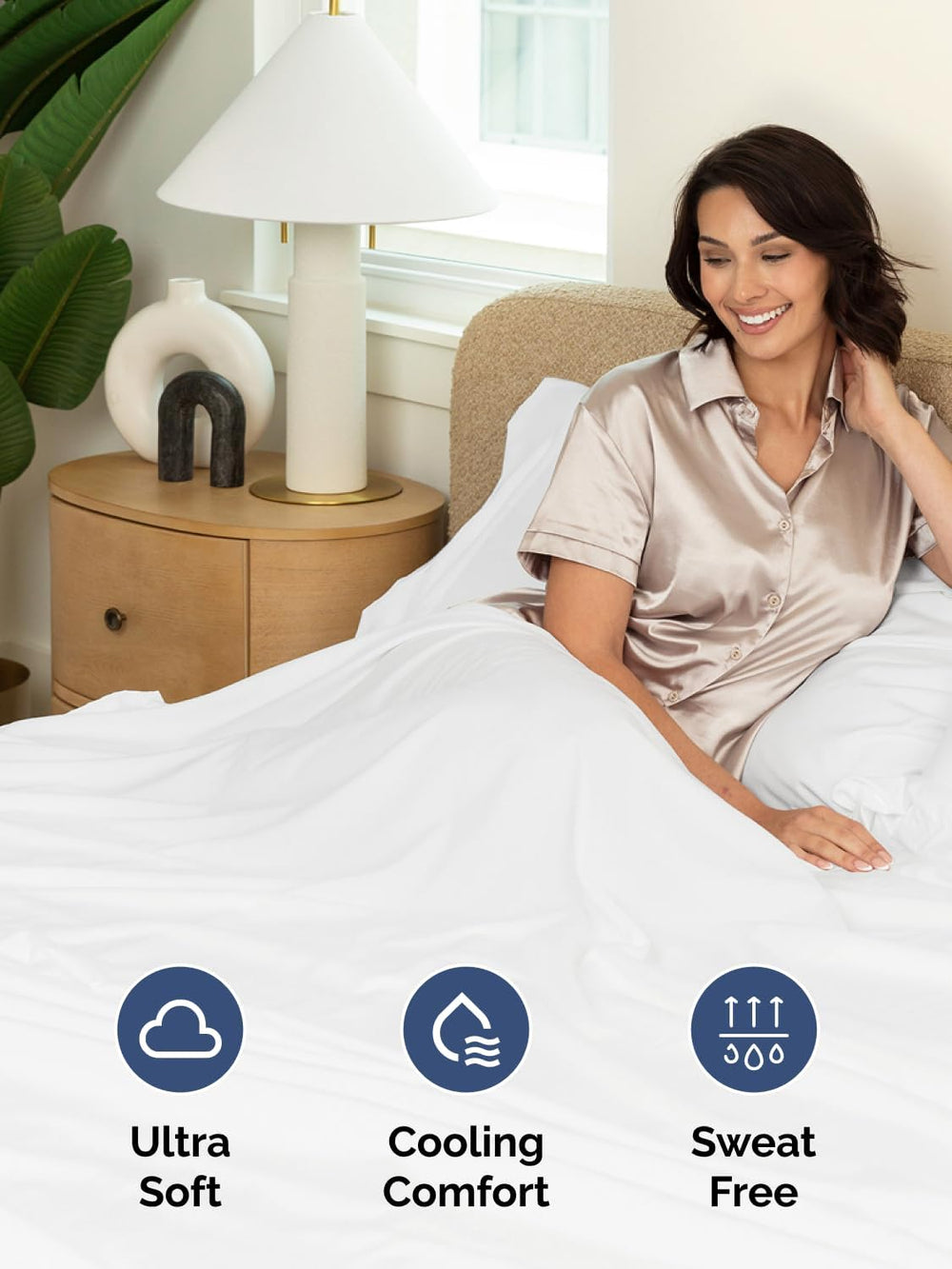 CGK Extra Deep King Sheet Set - 6pc Cooling Sheets - White
