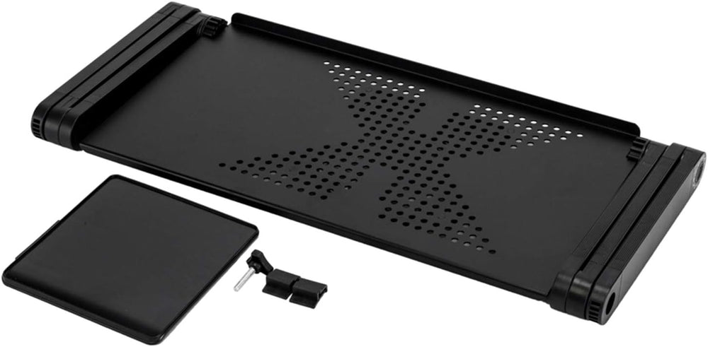 360-Degree Rotation Multifunctional Portable Folding Table with Fan & Mou...