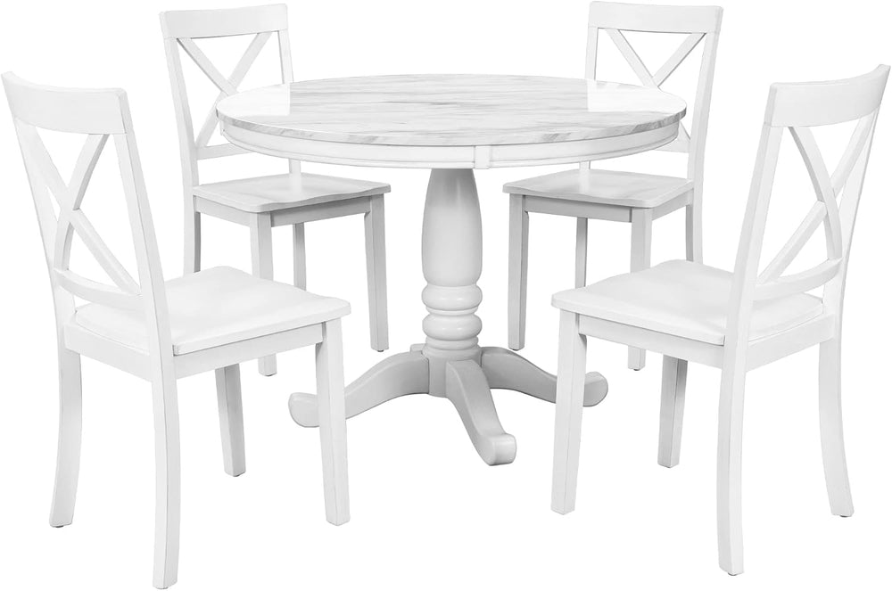 Harper & Bright Designs 5 Pieces Dining Table and Chairs Set for 4 Person...
