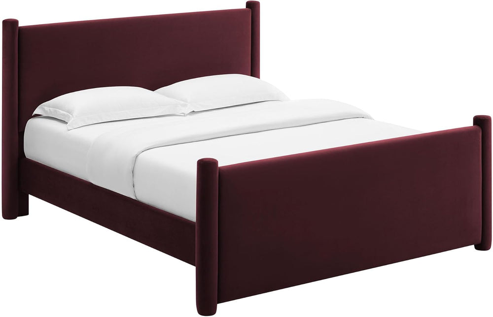 Modway Rael Queen Platform Bed Frame with Upholstered Headboard and Footboard...