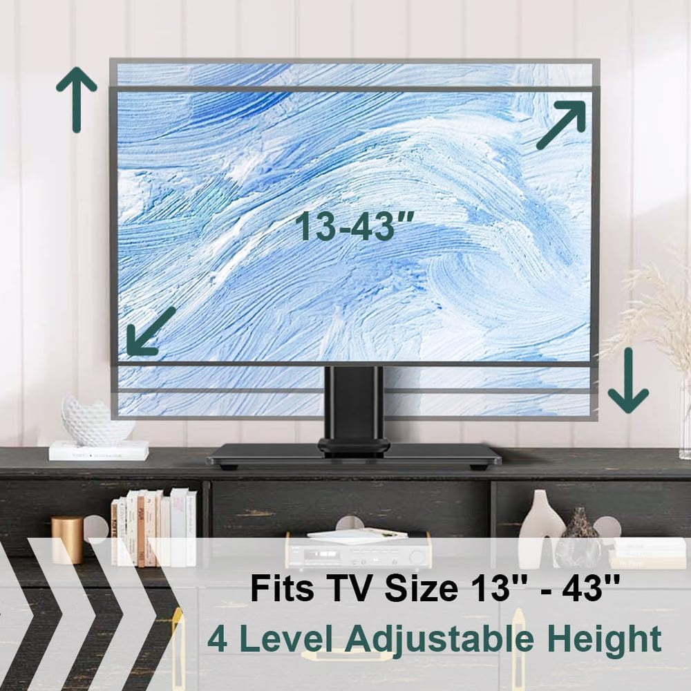 BFTOU Universal TV Stand for 13"–43" TVs Swivel 4 Level Height Adju...
