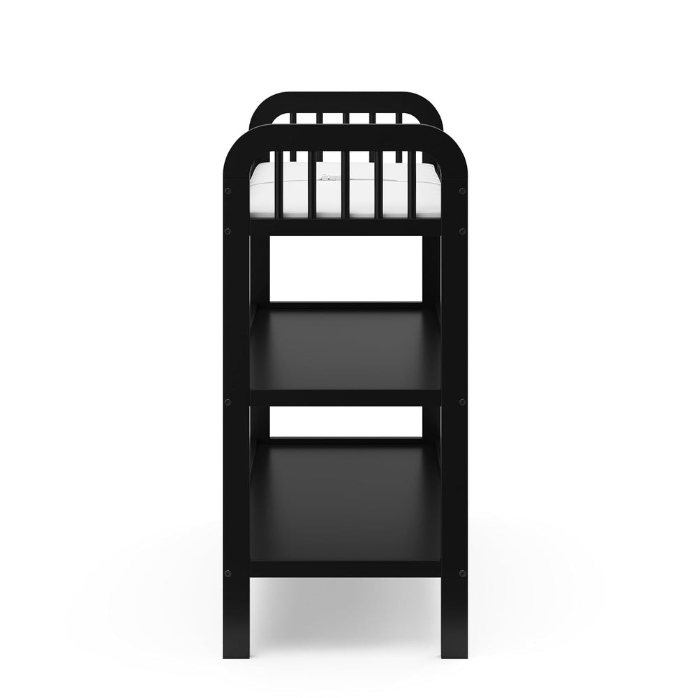 Storkcraft Pasadena Changing Table with Water-Resistant Changing Pad, Black