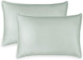 Queen Pillowcases by Pure Bamboo, Genuine 100% Organic Viscose Derived from Bamboo, Luxuriously Soft & Cooling, Double Stitching, Envelope Closure (2 Queen Pillowcases, Sea Glass)