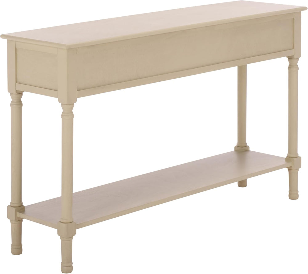 SAFAVIEH Home Collection - Landers Sand Console Table with 3 Basket Drawers a...