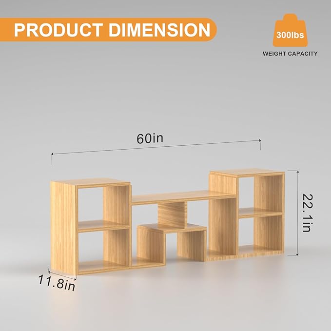 Lightdot 65 inch TV Stand, Modern Entertainment Center with Storage Open Shelf Large Capacity for Collection, Media TV Table Consoles for Living Room/Bedroom/Sofa Cabinet, Easy Assembly - Walnut