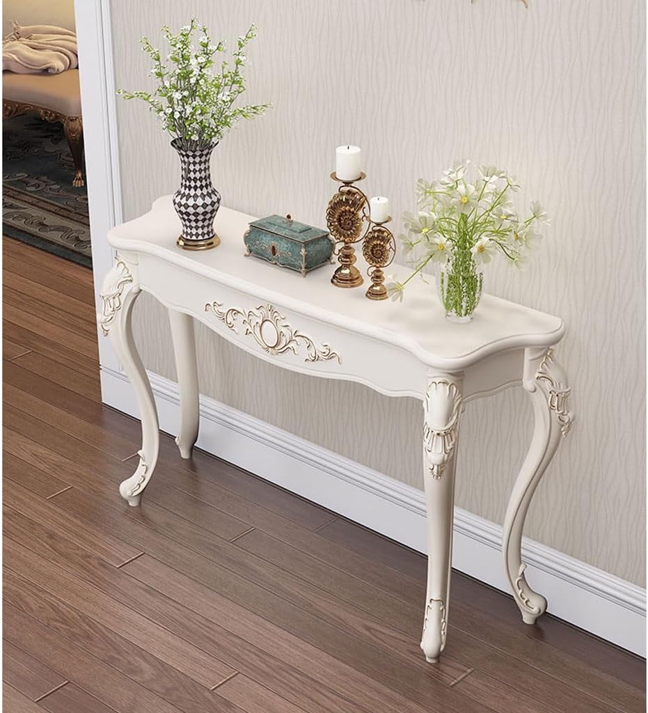 Entryway Side Table Table D'entrée Meuble Contre Le Mur Demi-Ronde Téléphone Décorative De Foyer Simple