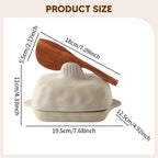 Fenteer Butter Dish Cheese Butter Keeper Container with Cutting Tool with Cover Storage for Restaurants Hotel Baking Fridge Household