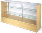 Only Hangers Full Vision Display Showcase, Collectible Display 72 Inches Wide - Maple