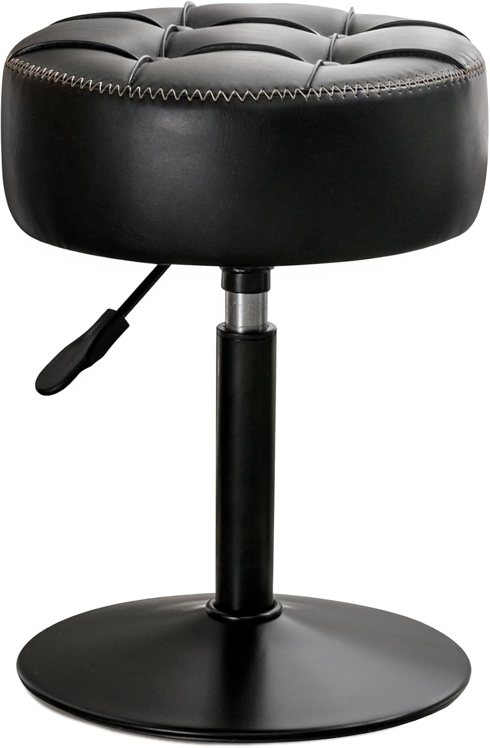 LUE BONA Adjustable Vanity Stool 15.8"-20.7", 360° Swivel Faux Leat...