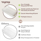 8-Piece Felt Drawer Organizer Set in 4-Sizes, Made from Eco-Friendly Material for Vanity, Makeup, Desk, Office, Kitchen, and Nightstand, Oatmeal Beige