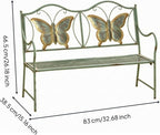 predolo Butterfly Back Bench Slatted Seat Butterfly Bench Scrollwork for Children