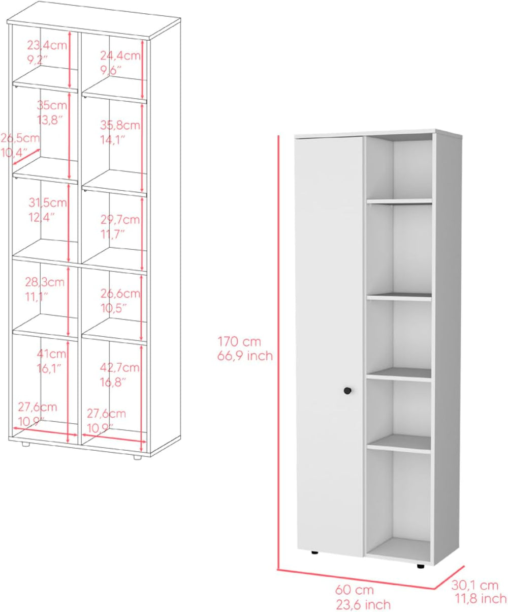 Multistorage Kitchen Pantry Lane: Modern White Kitchen Storage, Adjustable Sh...