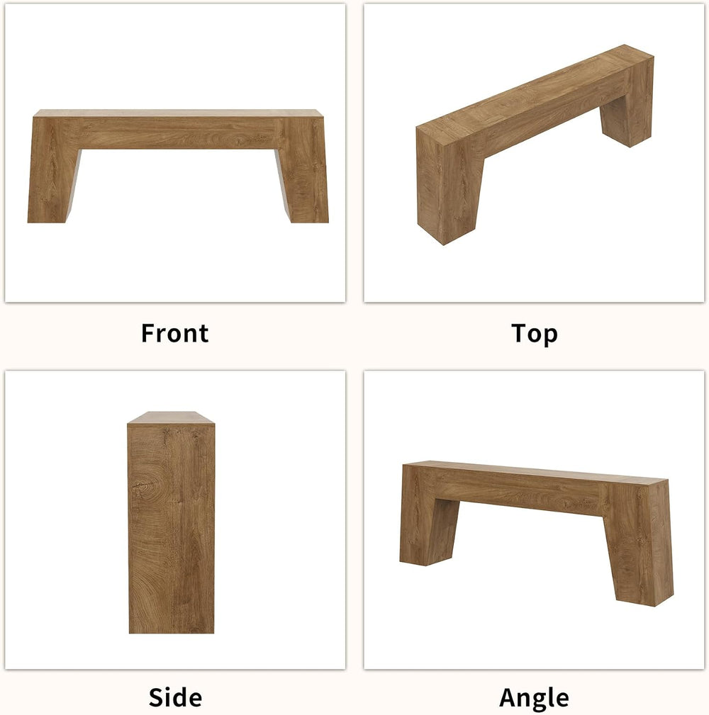 Epecoya 78-Inch Extra Long Sofa Console Table, Natural Oak Brown | Large Farm...