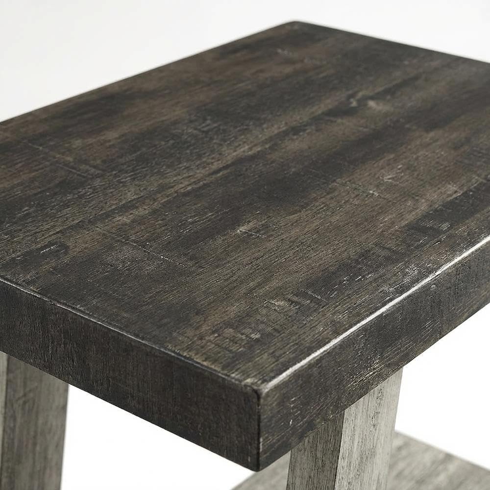 Furnifact Brown, Side Table, MDF Construction, Open Shelf, Durable Home Desig...