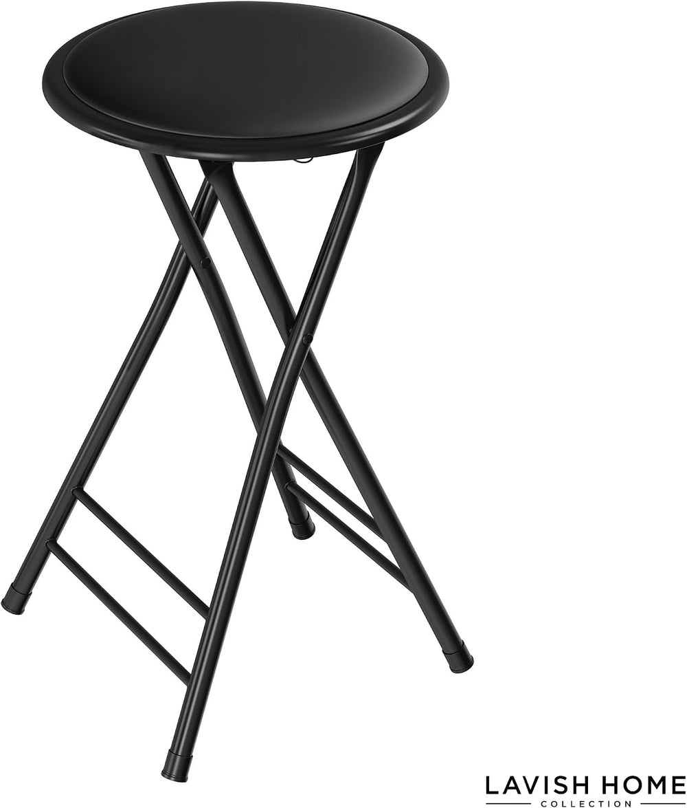 Folding Stool - Portable Backless 24-Inch Stool with 225lb Capacity, Single |...