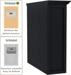 Cube Storage Bookcase with Base - Wooden 3 Tiers Floor Standing Open Shelf Cabinet for Home and Office, 9-Cube Lattice Bookshelf, Black