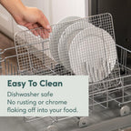 Ultra Cuisine Oven-Safe, Dishwasher-Safe 100% Stainless Steel Cooling and Baking Rack Set Heavy Duty Tight-Wire - 11.5 x 16.5-inch - Set of 2 - Half Sheet Pan Cooling Racks