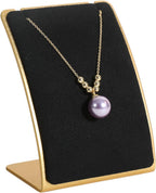 GemeShou Black Necklace display stand, Velvet Jewelry necklace display holder for selling, small metal earring neck storage organizer, online jewelry photography props【Black】