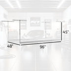 MonsterRax Overhead Garage Storage Rack - 4 x 8 Ceiling Shelving, Adjustable Hanging Racks, Color: White, 24"-45" Ceiling Drop.