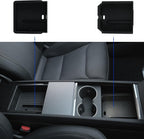 Center Console Organizer Control Lower Bottom Storage Box 4PC Compatible with 2024 2025 Tesla Model 3 Highland