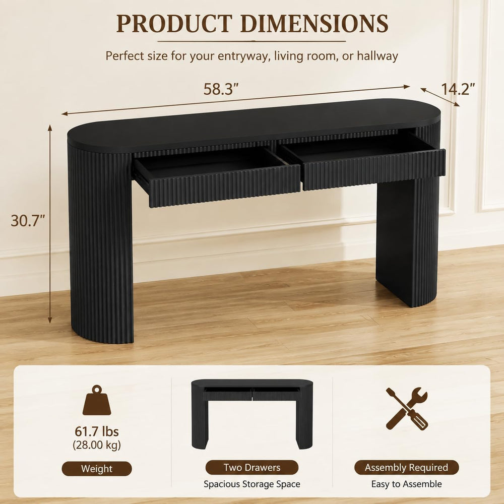 Entryway Table and Stable Large Top Surface