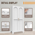Metal Pantry Cabinet, Kitchen Pantry Storage Cabinets with 2 Door and Adjustable Shelves, Freestanding Cupboard for Kitchen, Dining Room