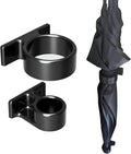 Wall-Mounted Umbrella Holder with Drip Tray - Self-Adhesive Design, Space-Saving Stand for Home, Camping, RV, Van, Includes Double-Sided Tape