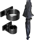 Wall-Mounted Umbrella Holder with Drip Tray - Self-Adhesive Design, Space-Saving Stand for Home, Camping, RV, Van, Includes Double-Sided Tape