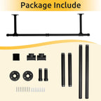 36 inch Industrial Pipe Clothes Rack Wall Mount For Hanging Rod Bar for Laundry Room Up to Max Load 135Lb Black