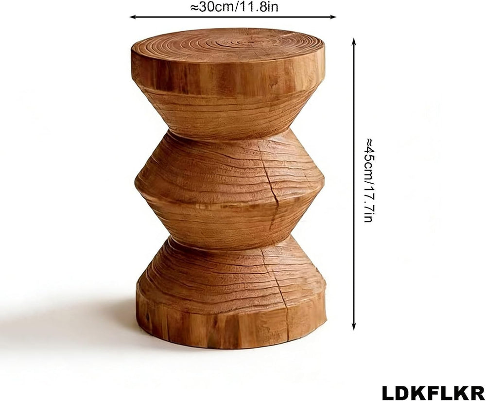 Solid Wood Small Side Table, Accent Table Freeform Natural Plant Stand Coffee...