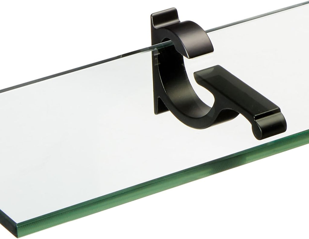 Spancraft Glass M-4.75x36-Black Monarch Glass Shelf, Black, 4.75" x 36"