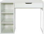 OSP Home Furnishings Ravel 40-Inch Wide Writing Desk, White