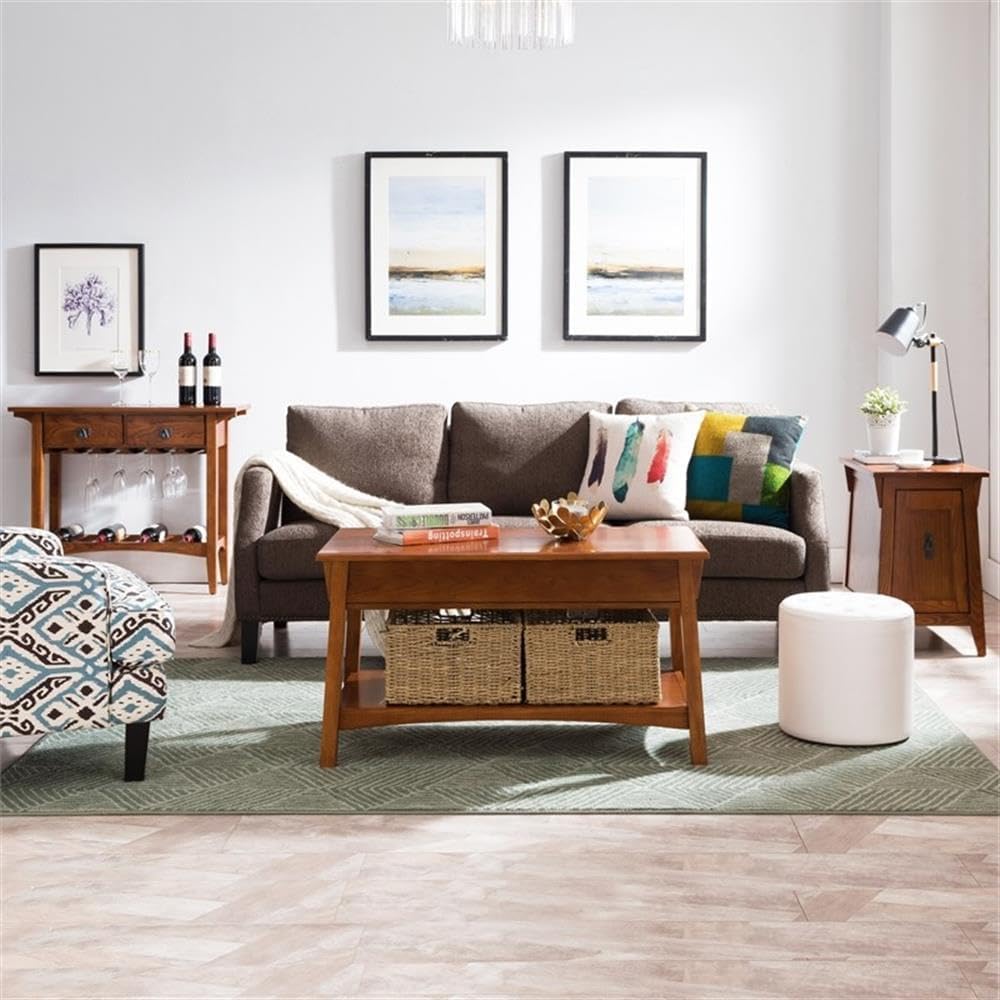 MAKLAINE Mission Cabinet Wood End Table, 24" H x 15" W x 24" D...