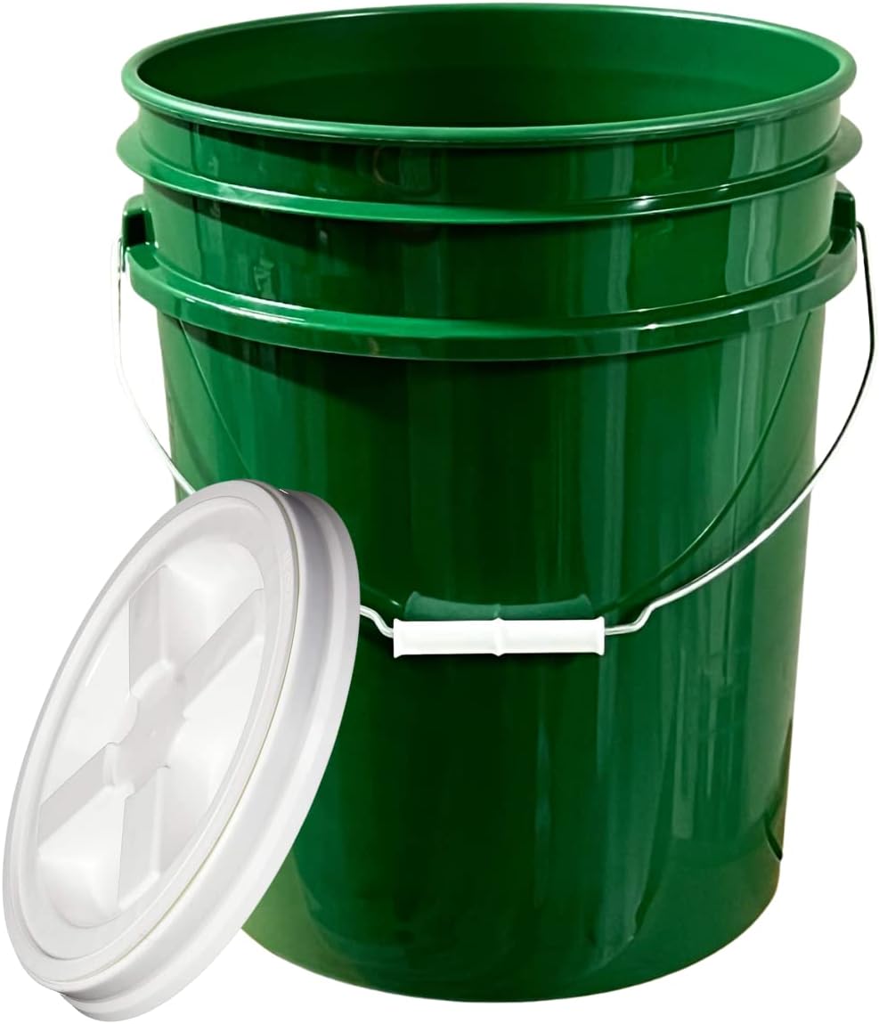 House Naturals 5 Gallon Food Grade BPA Free Bucket Pail with Air Tight Double...