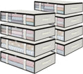 StorageRight Under Bed Storage Bins, 8-Pack 40L Foldable Fabric Storage Bags with Transparent Window, Breathable Organizer for Clothes/Blanket/Comforter/Quilt, White