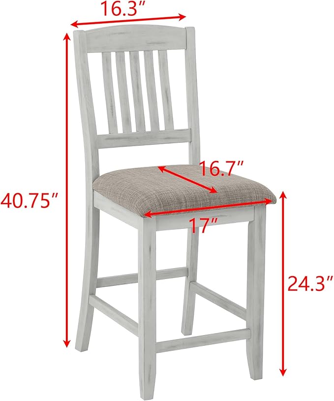 Ball & Cast 5 Pieces Dining Table Set with 4 Chairs and 42" Round Drop Leaf Dining Table,Kitchen Table and Chairs for 4 W/Trestle Table Base,for Small Space,Apartment,Dining Room,Brown White
