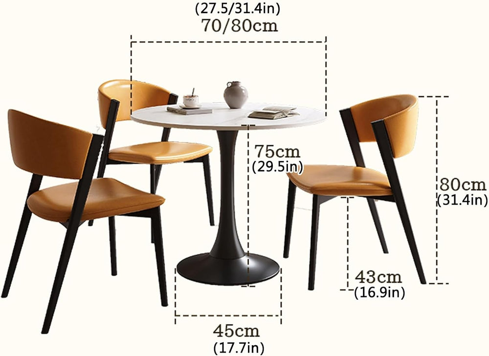 Round Meeting Table Set: Reception Negotiation Table with Chairs, Small Round...