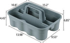 Hespama 6-Pack Cleaning Storage Caddy with Handle, Plastic Easy Carry Cleaning Caddy