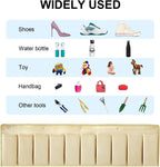 RV Shoe Pockets 10 Pockets Heavy Hanging Bedside Storage Organizer with Sturdy Hooks Storage Pockets Hangs on bed for Shoes Toys and Tool Accessories