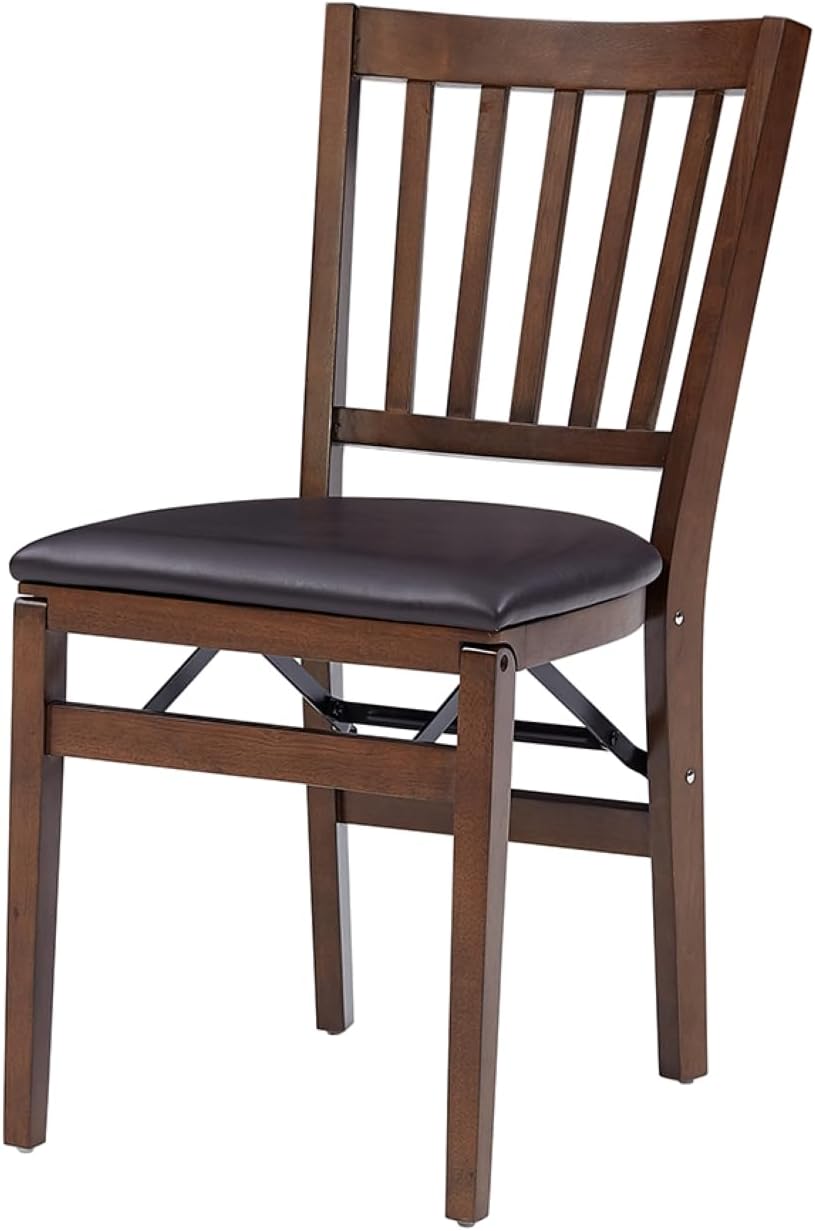 Stakmore School House Folding Chair, Walnut (Set of 2)