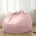 Bean Bag Chair Cover (No Filler) for Adults and Kids, Extra Large Stuffed Animal Storage Bean Bag Washable Soft Premium Corduroy Stuffable Bean Bag Cover(Pink)
